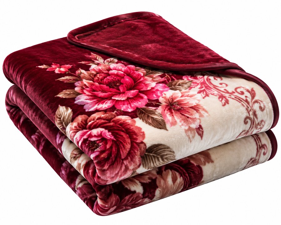 Soft floral blanket freshly washed and folded by Al-Safa